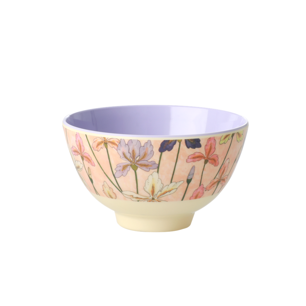 Iris Print Small Melamine Bowl Rice DK